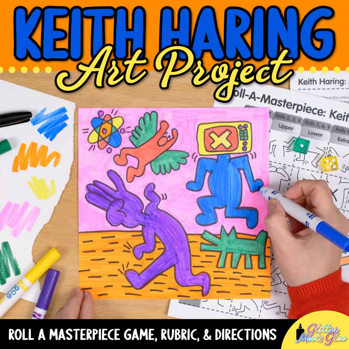 Keith haring game â roll a haring game pop art lesson plan