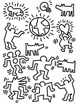 Cut and color keith haring