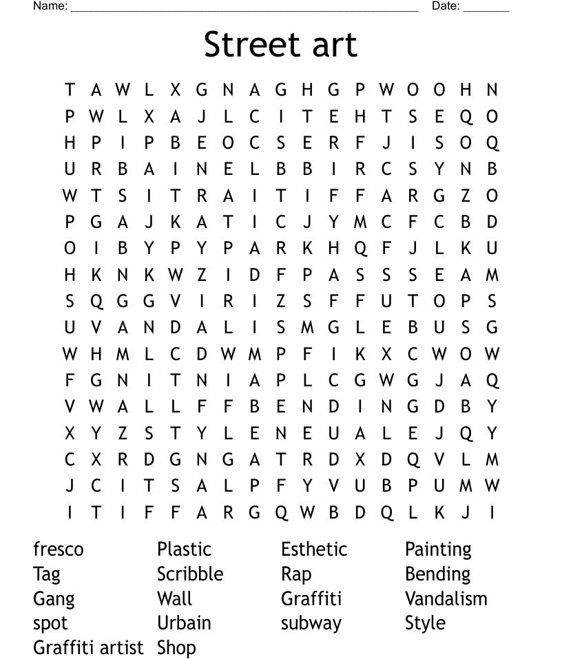 Similar to keith haring word search