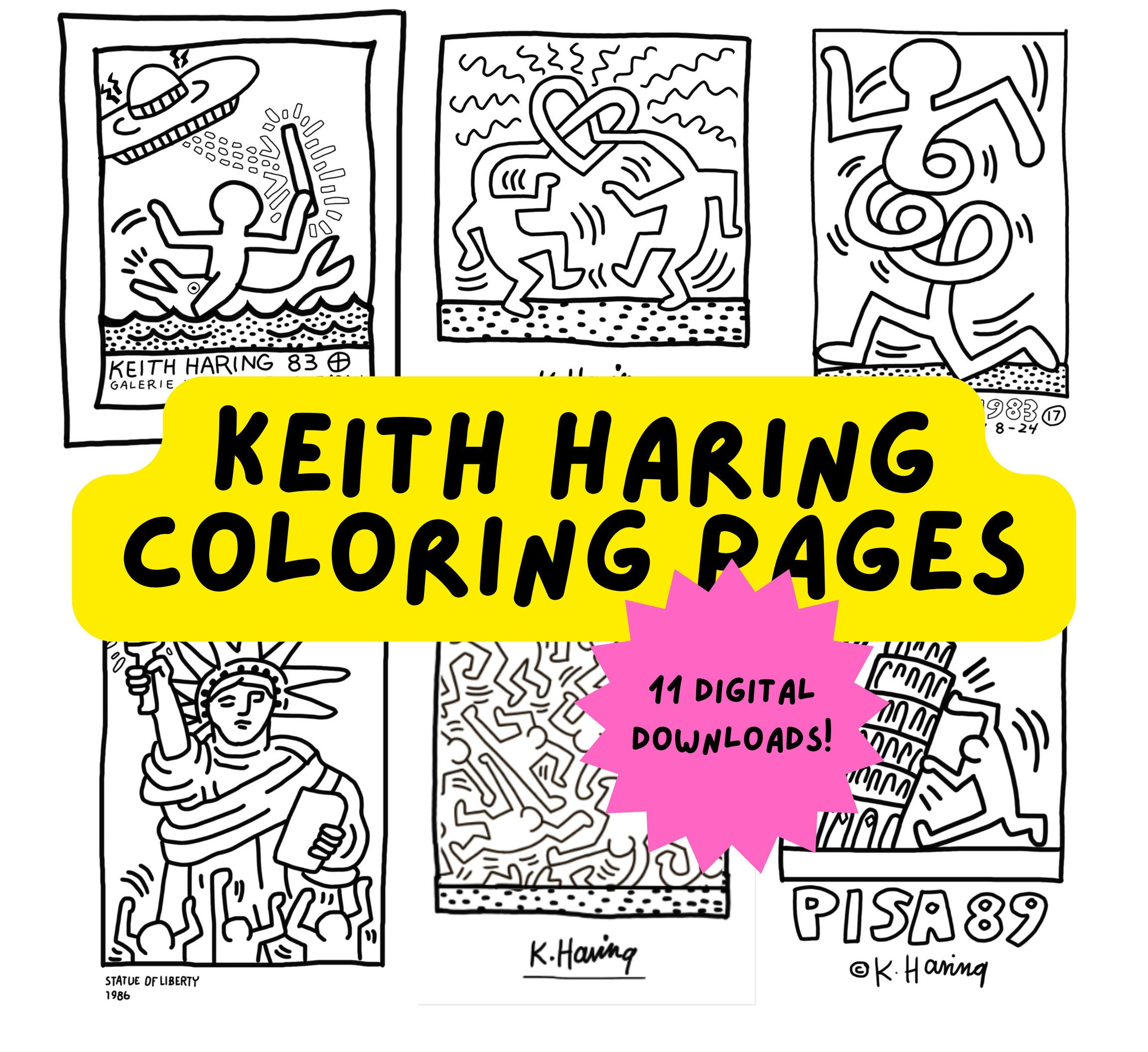 Coloring pages art history