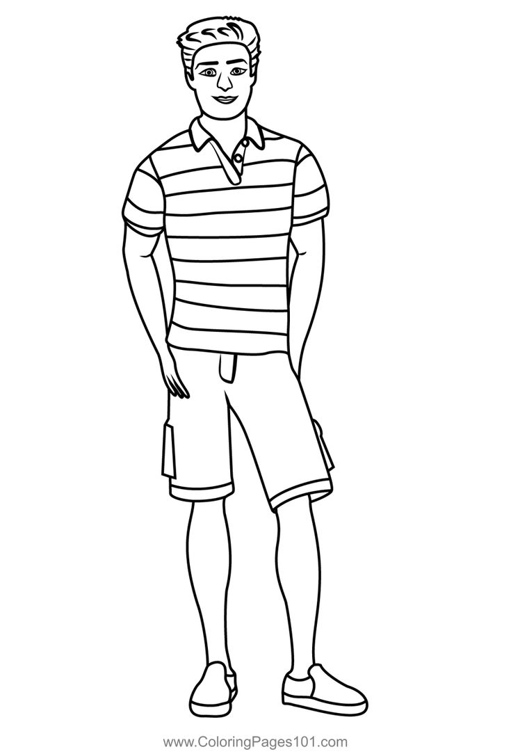 Ken from barbie life in the dreamhouse coloring page barbie drawing barbie coloring barbie coloring pages