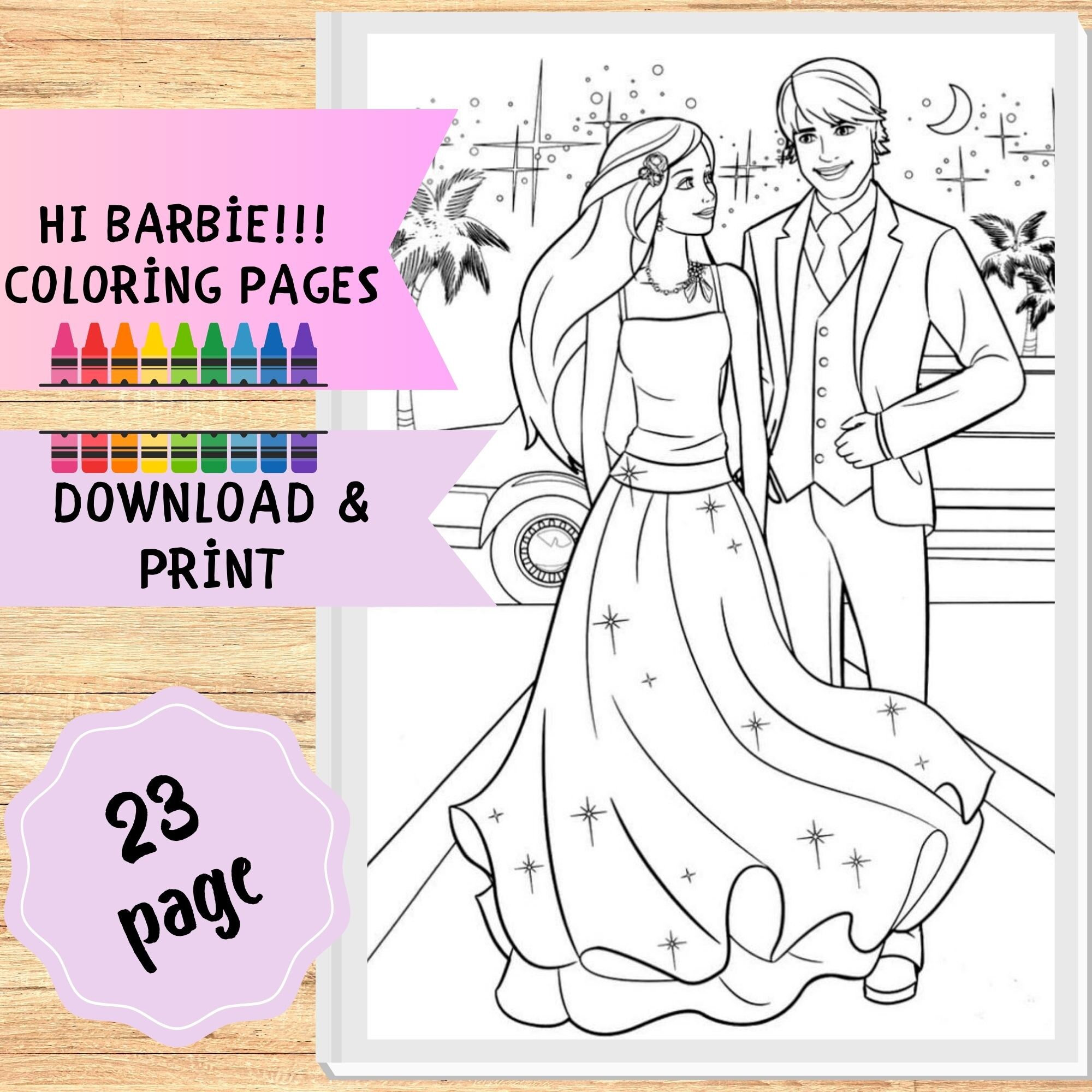 Barbie ken and his friends pages coloring book coloring book for self print from barbie barbie coloring page barbie coloring book