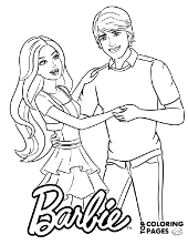 Barbie coloring pages for girls