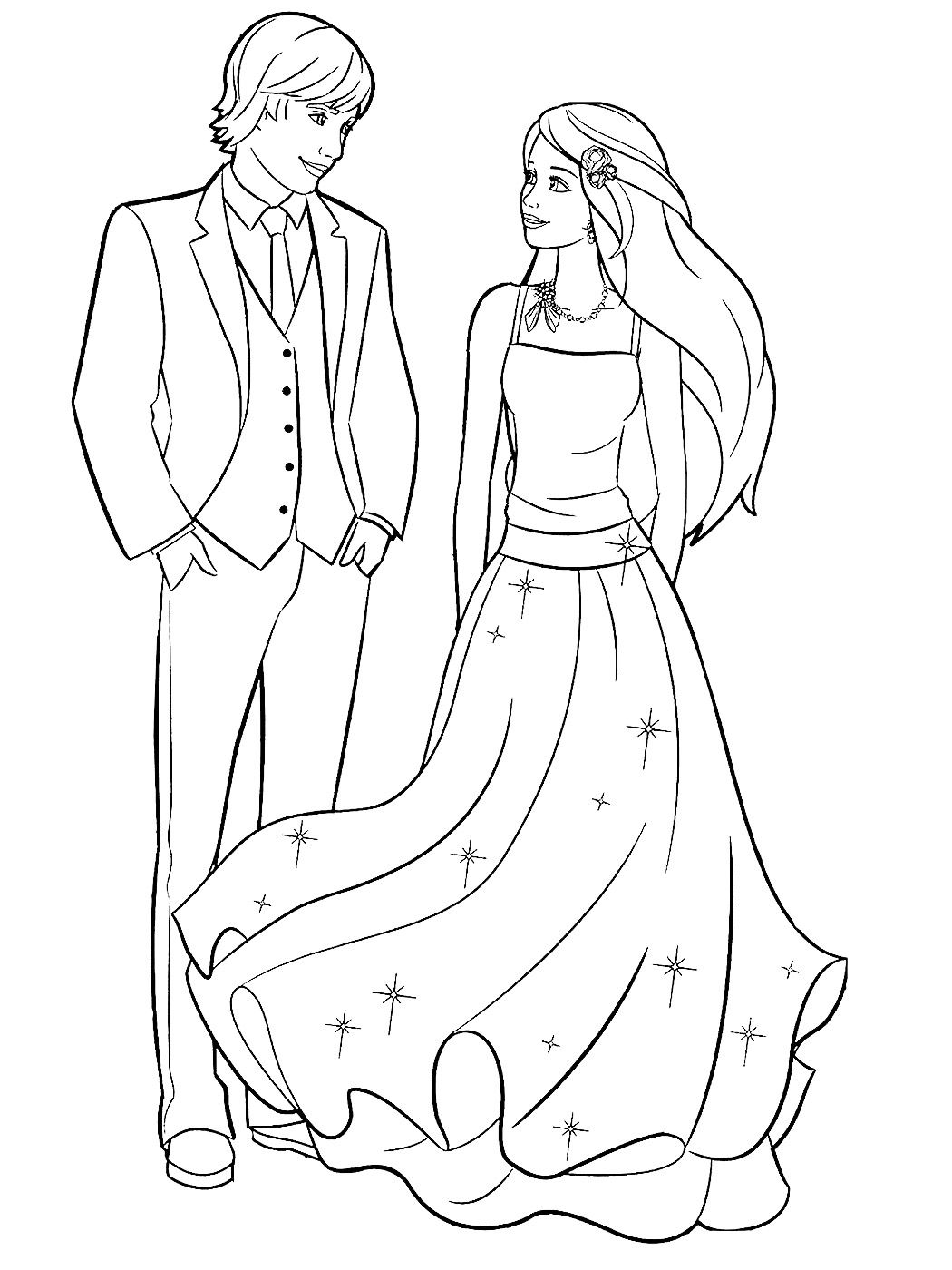 Barbie and ken coloring pages pdf to print barbie and ken barbie coloring pages barbie