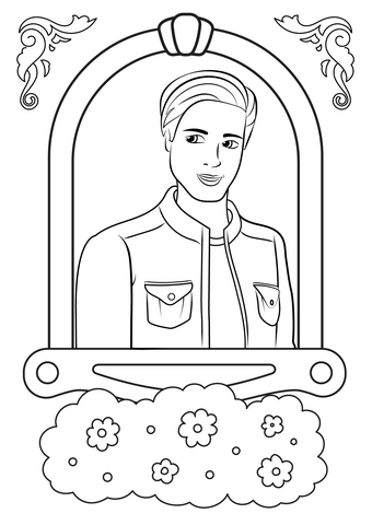 Ken at the window coloring page free printable coloring pages