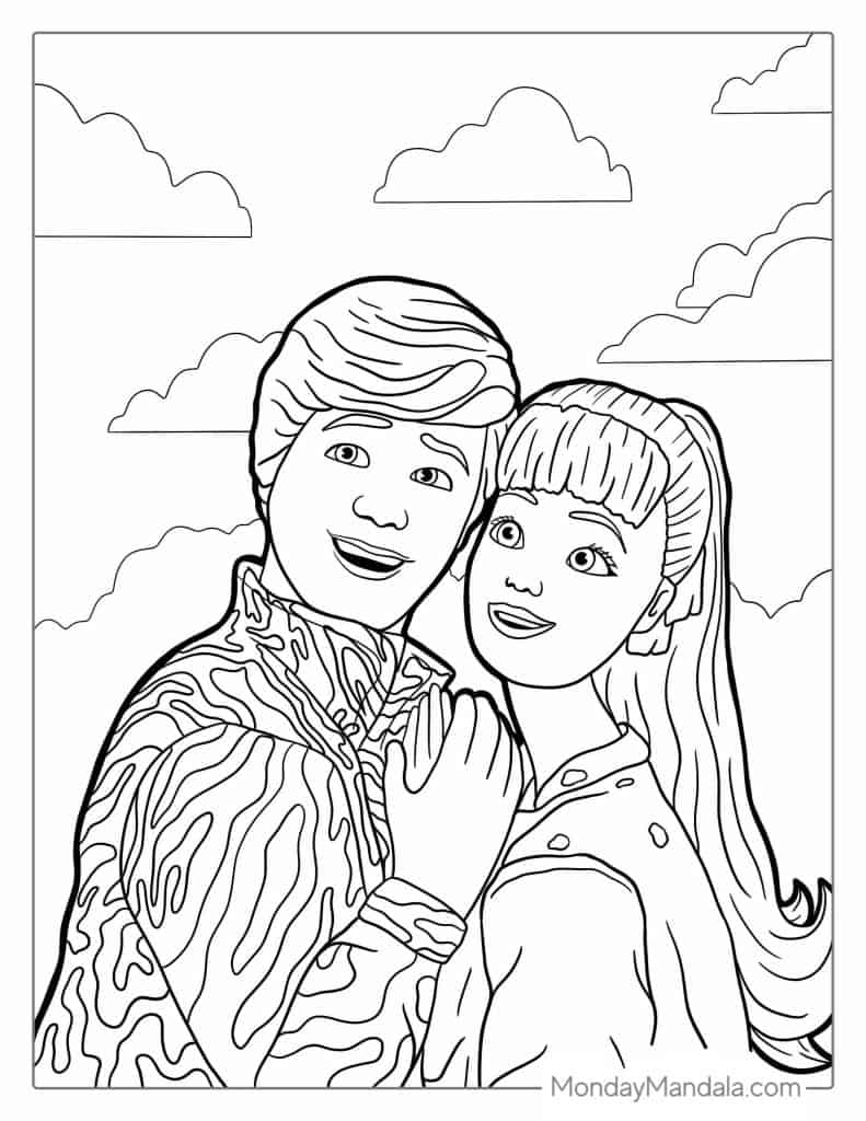 Barbie coloring pages free pdf printables