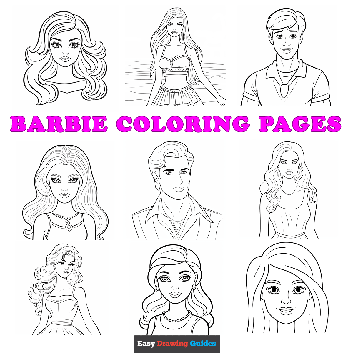 Free barbie coloring pages