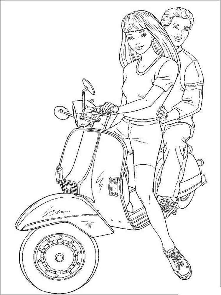 Barbie and ken coloring pages