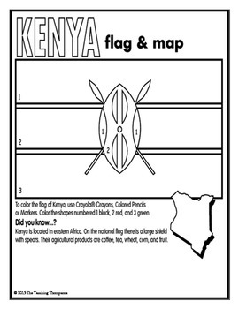 Flags of african countries coloring pages and worksheets tpt