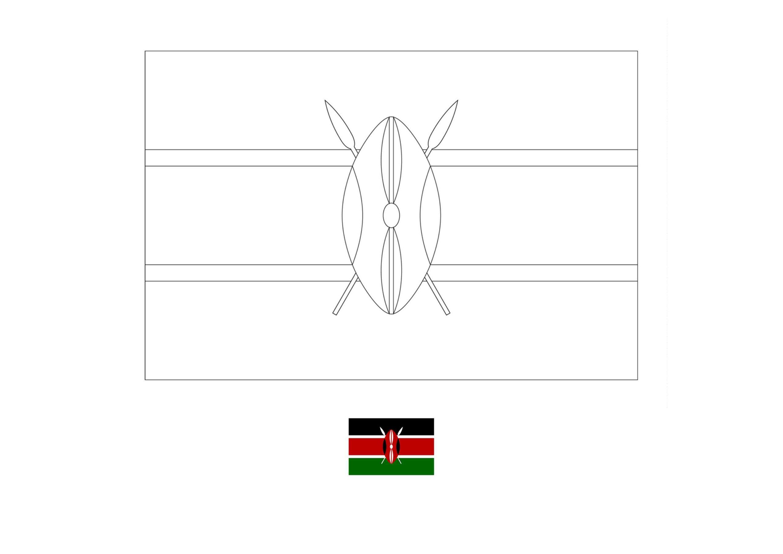 Kenya flag coloring page flag coloring pages kenya flag south sudan flag