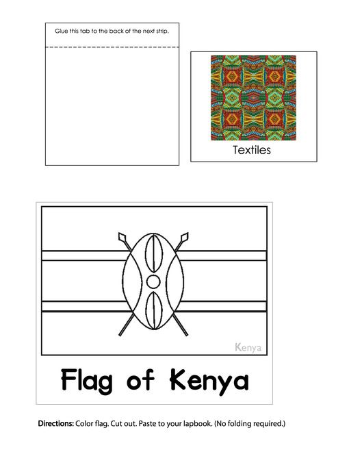 Kenya country lapbook lessons and printables lapbook kenya kenya flag