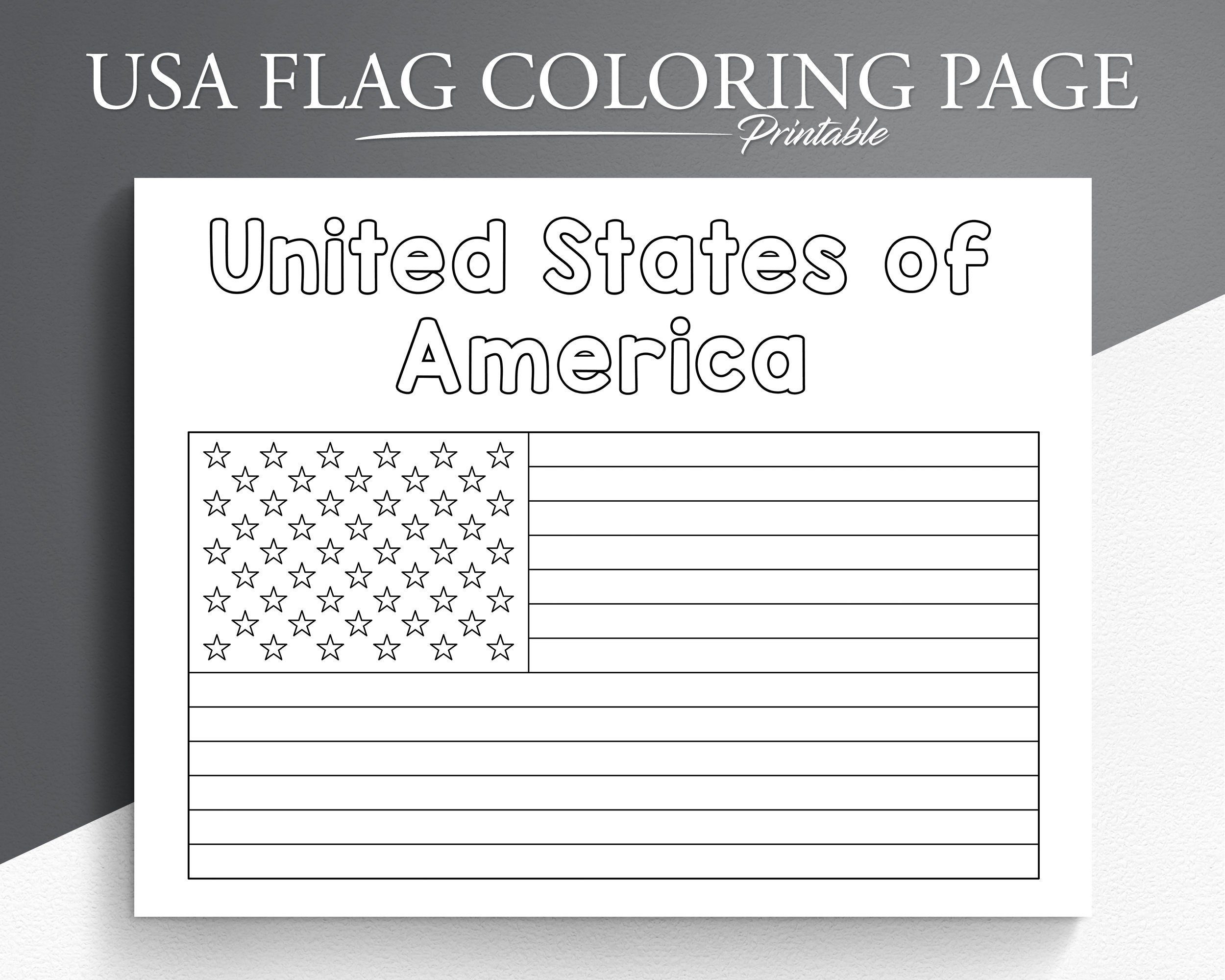 Printable usa flag coloring page american flag coloring page united states flag coloring page usa flag activity