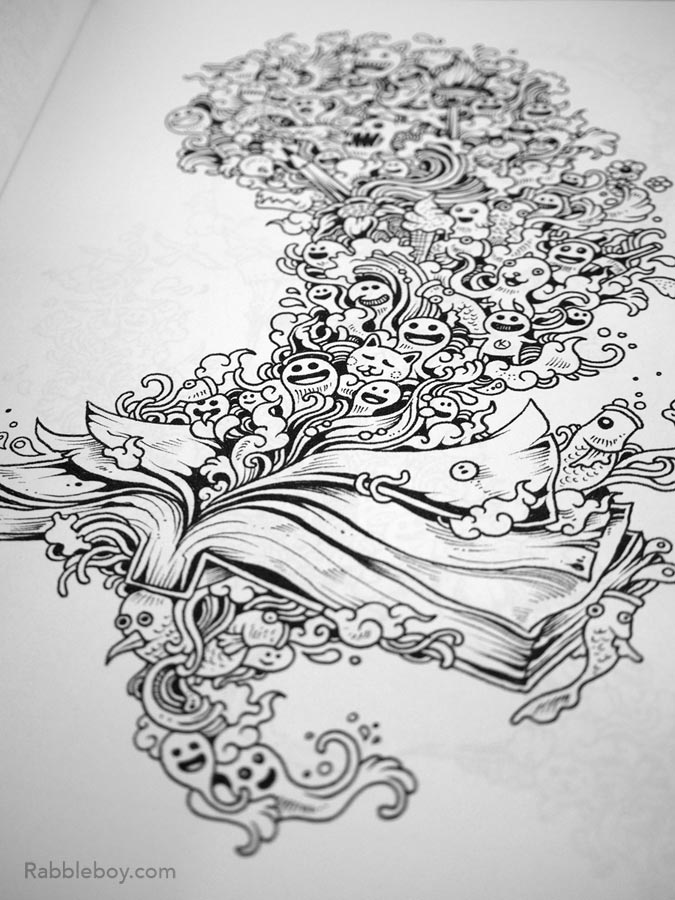 Doodle invasion a crazy coloring book by kerby rosanes â â ken lamug author illustrator books film graphic novels writing