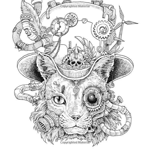 Colormorphia celebrating kerby rosaness coloring challenges steampunk coloring skull coloring pages coloring book art