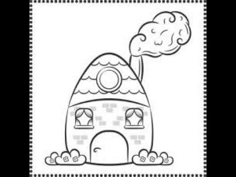 Easy and fun house drawing for coloring enthusiasts printableart coloringpages