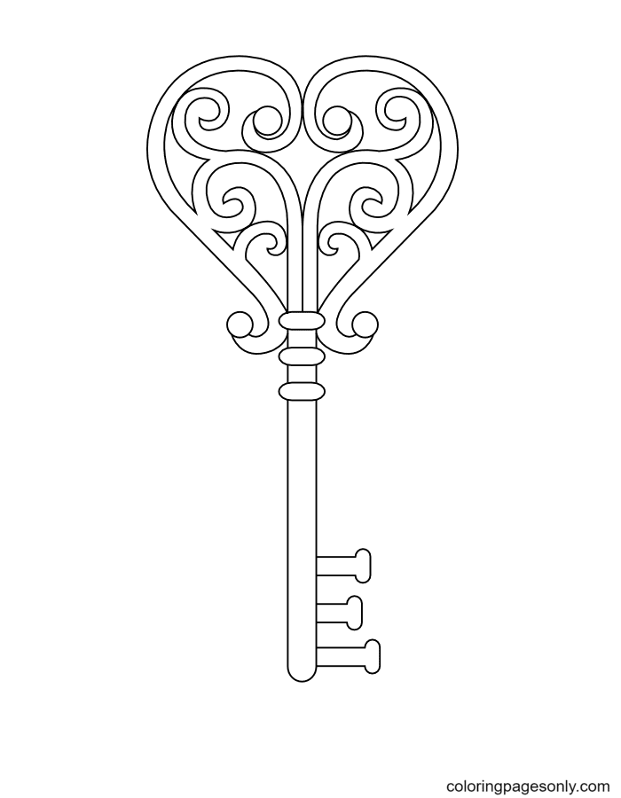 Key coloring pages printable for free download