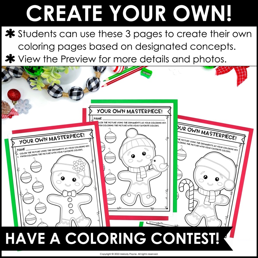 Color by music gingerbread cookies christmas coloring pages