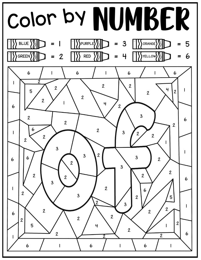 Sight words lor by number free printable loring pages