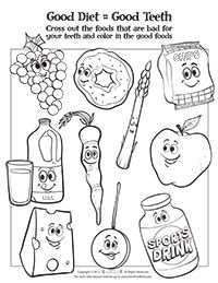 Dental coloring pages for kids