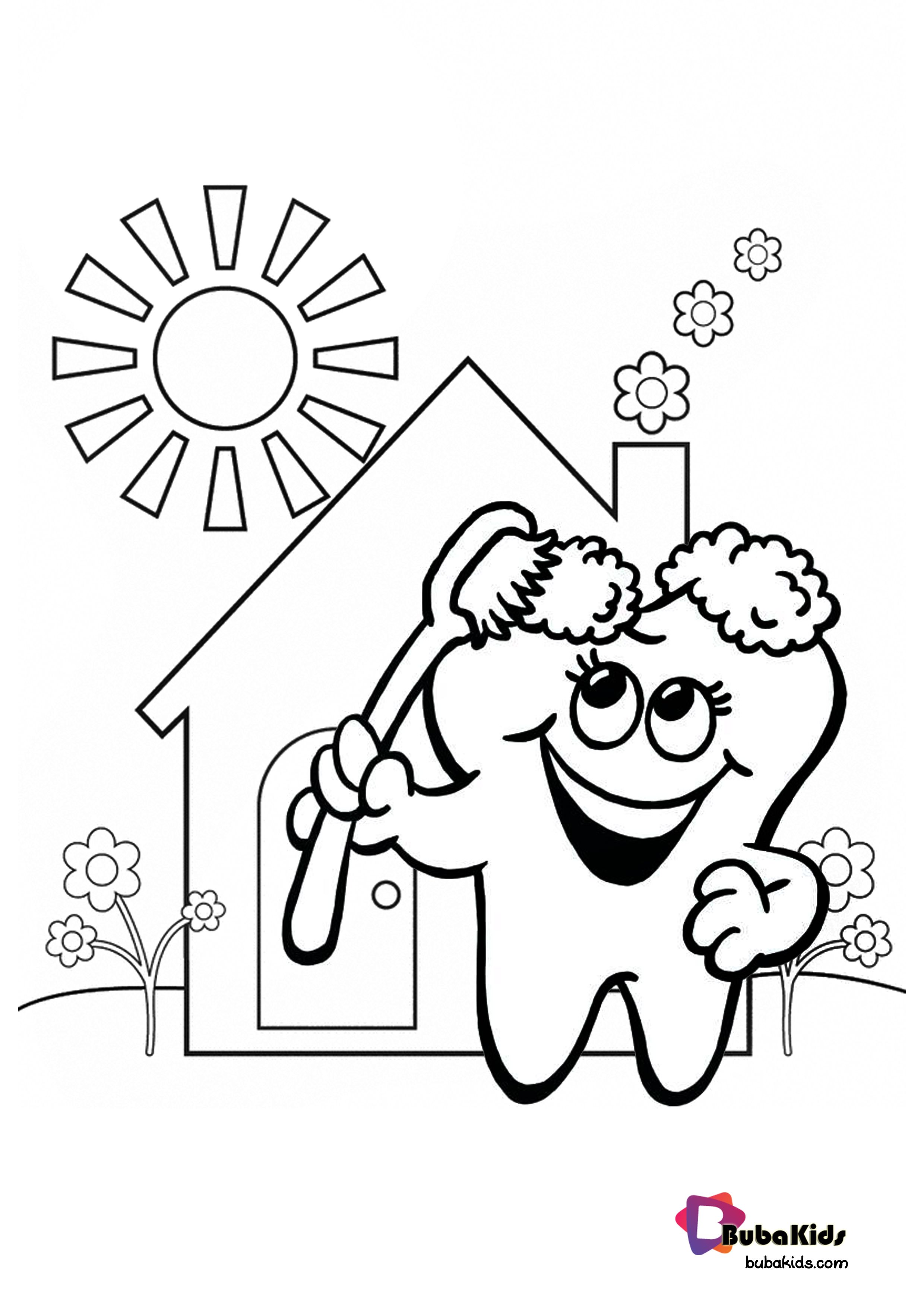 Bubakids learn to color and brush your teeth with kids dental coloring pages coloring dental kids pages â dental kids coloring pages cartoon coloring pages