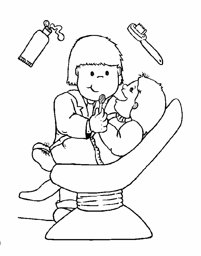 Dentist coloring pages