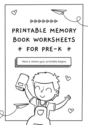 Printable memory book worksheets for pre