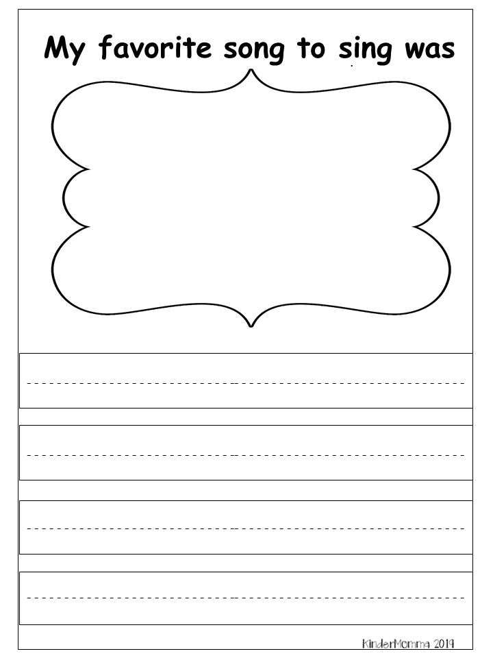 Free kindergarten memory book