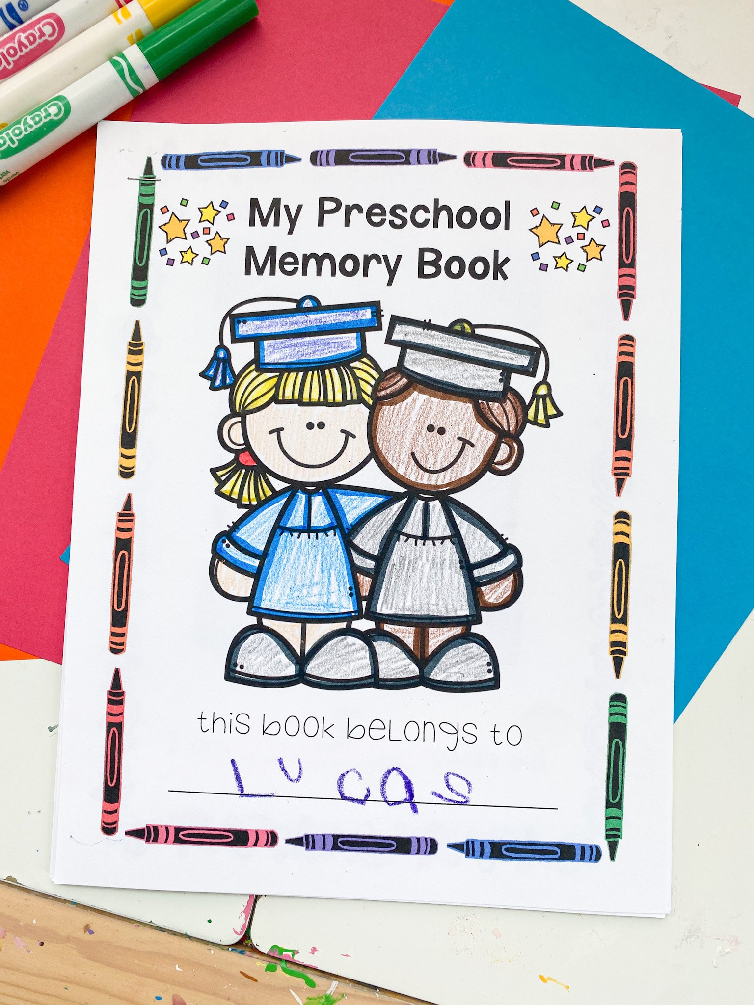 School memory printable books