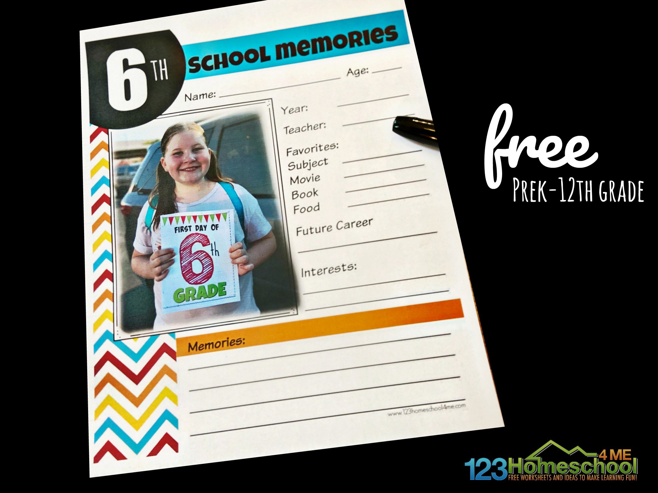 Free printable school memory book with pdf template