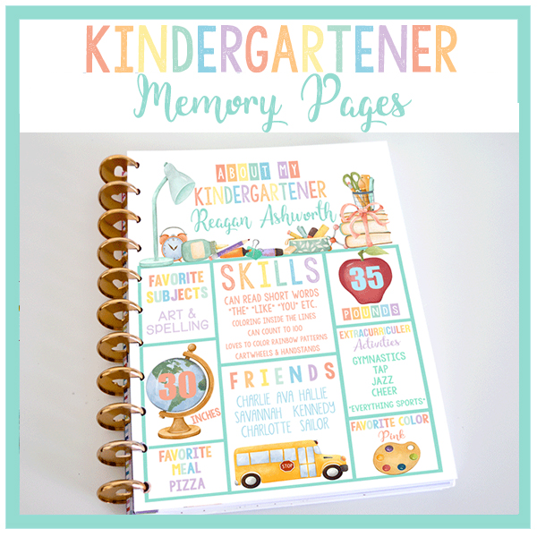 Printables for your kindergartner