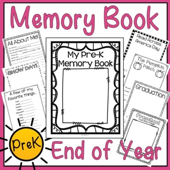 Preschool memory book prek end of year memory book by thehappyteacher