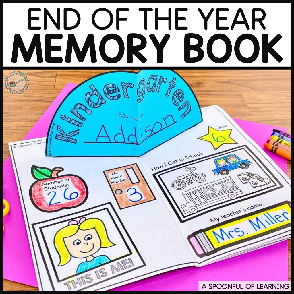 End of the year memory book