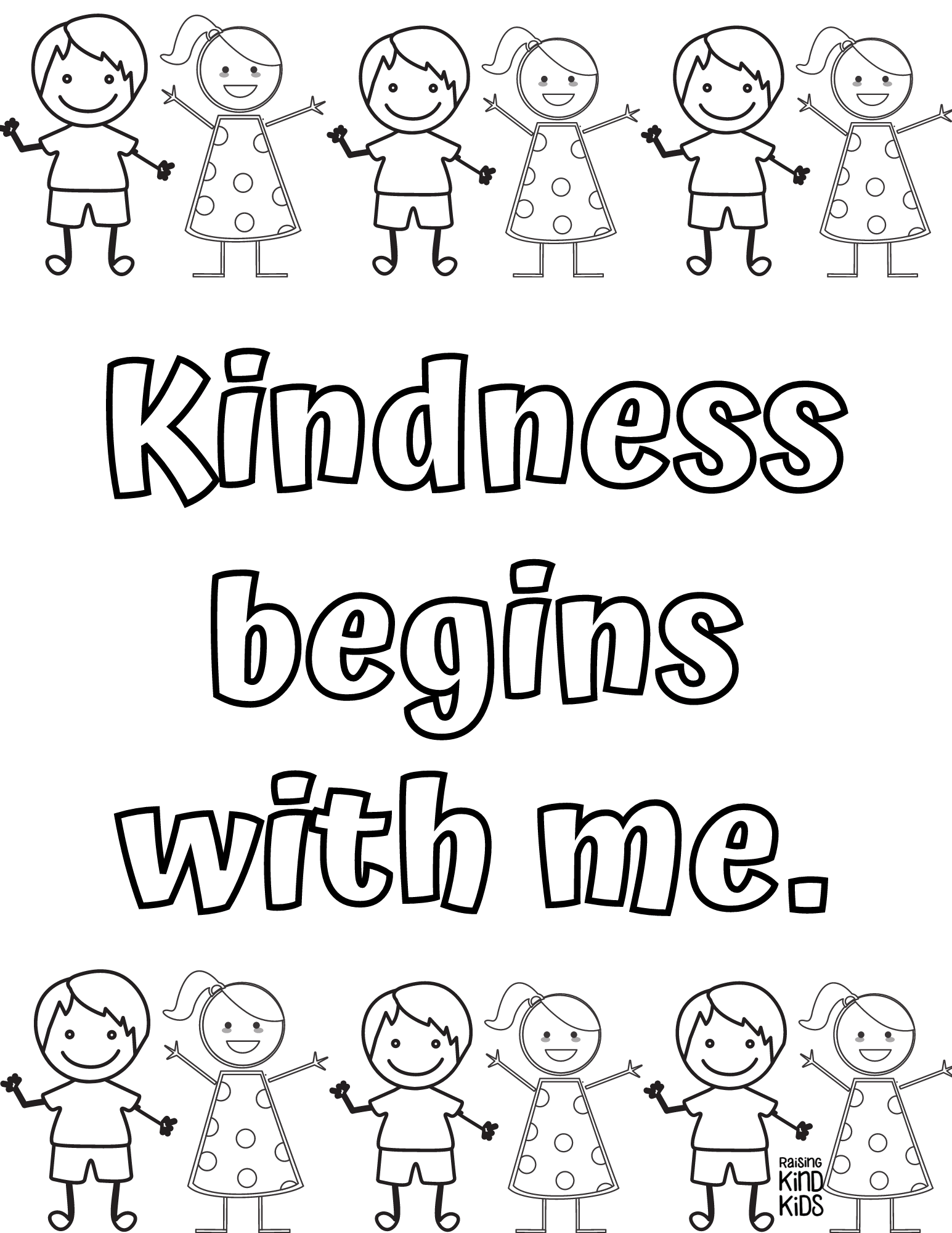 Kindness coloring pages