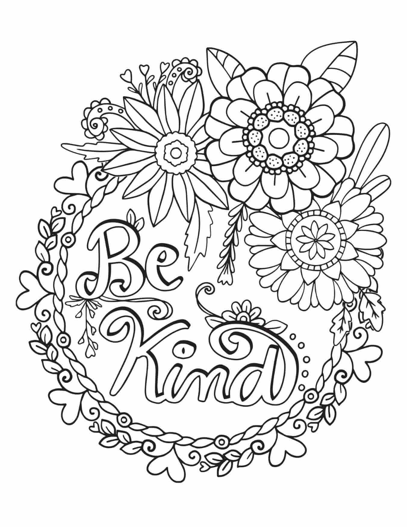 Free kindness coloring pages