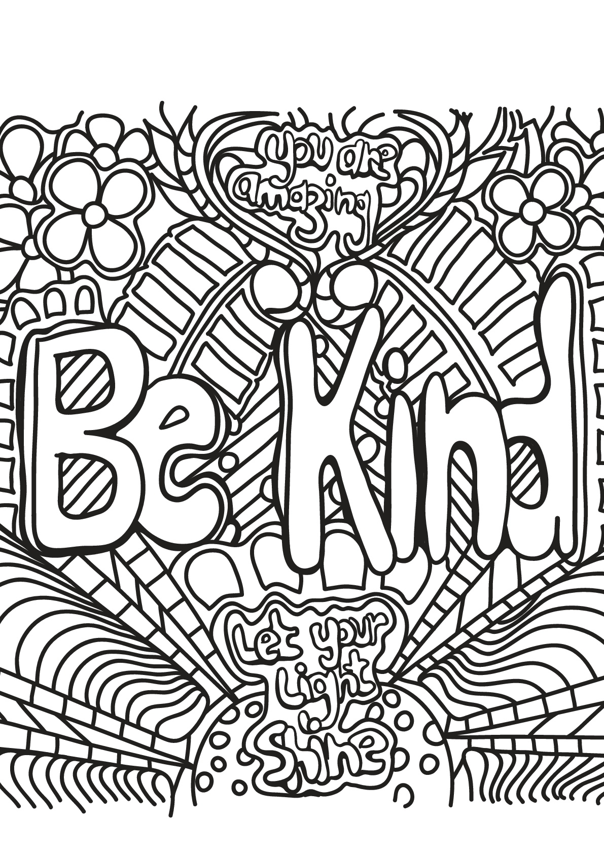 Kindness coloring pages