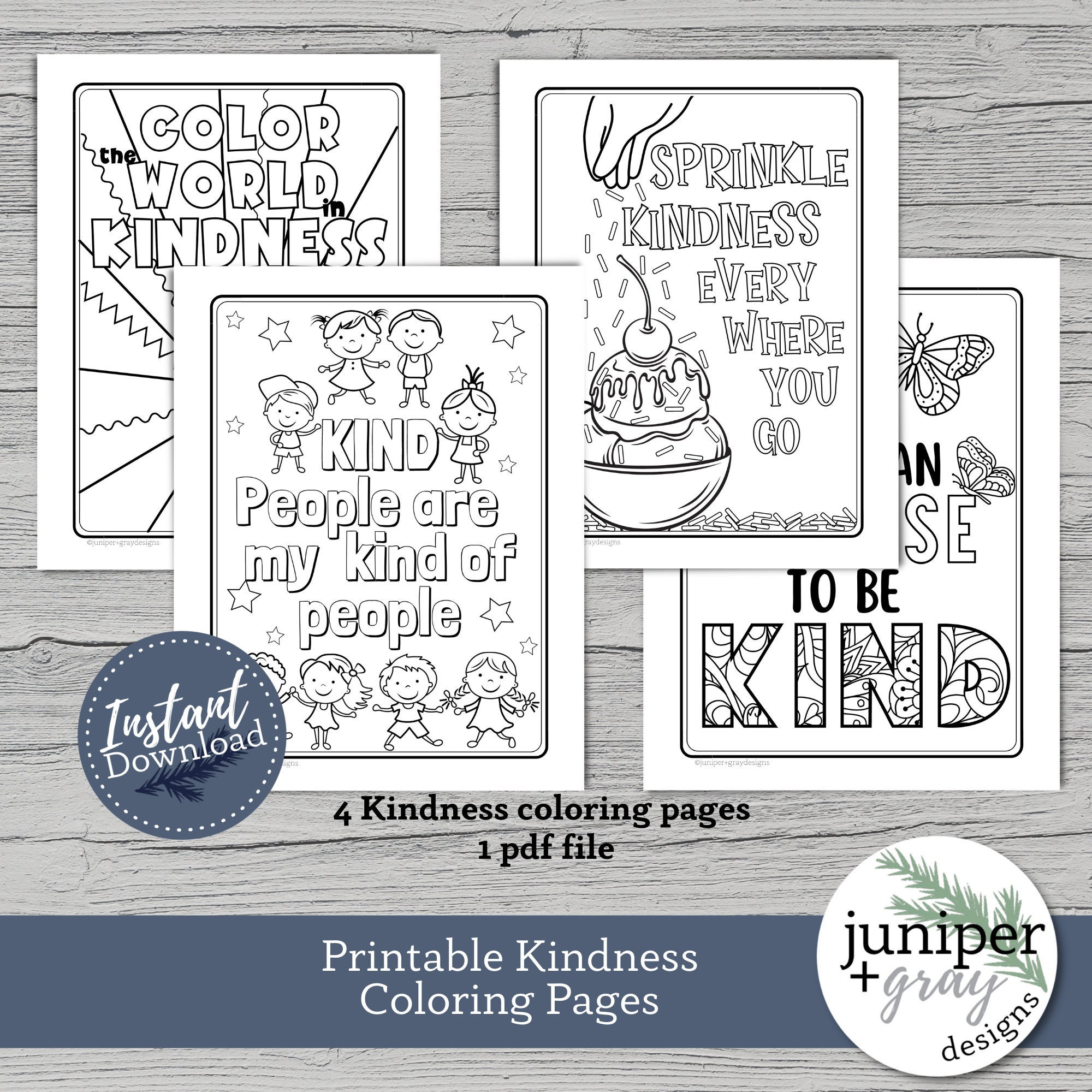 Printable kindness coloring pages for all ages ii choose to be kind coloring page kindness printable instant download pdf