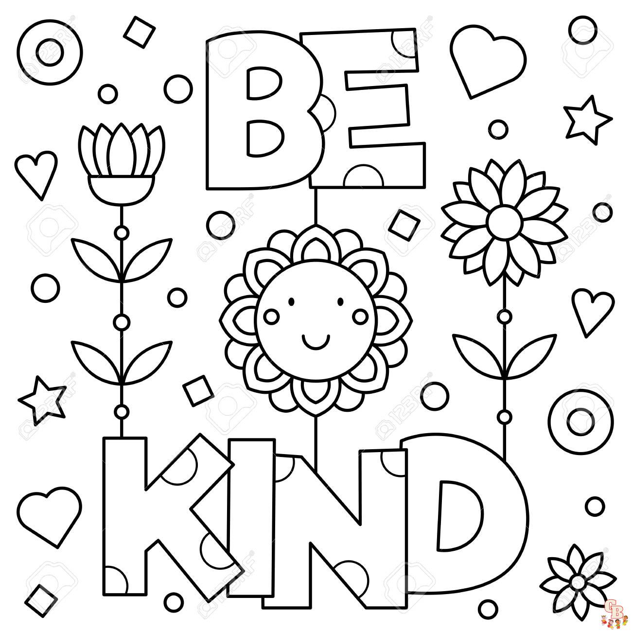 Coloring pages to teach kindness to kids