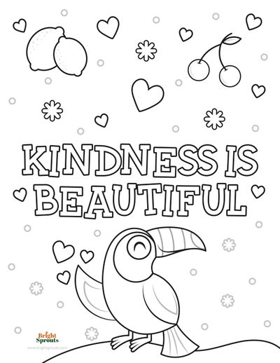 Free printable kindness coloring pages