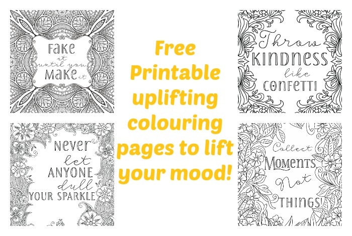 Free printable uplifting louring pages to lift your mood the diary of a frugal family