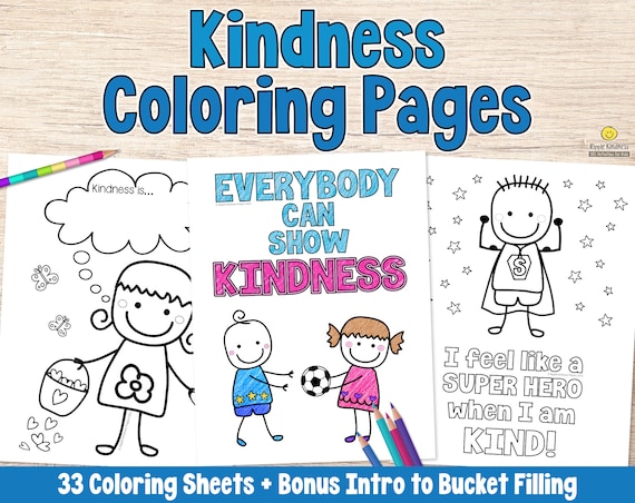 Printable kindness coloring pages for kids growth mindset