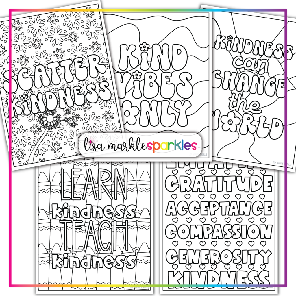 Free kindness coloring pages printable pdf