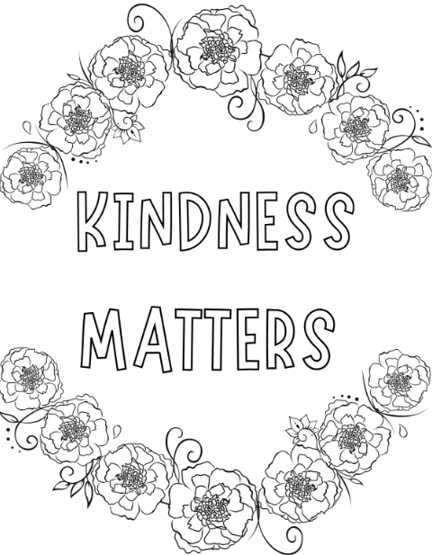 Free kindness coloring pages