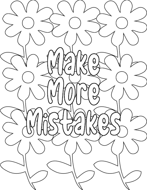 Premium vector kindness coloring pages floral coloring pages for selfcare for kids and adults