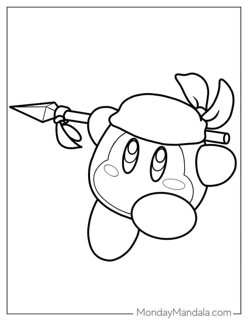 Kirby coloring pages free pdf printables