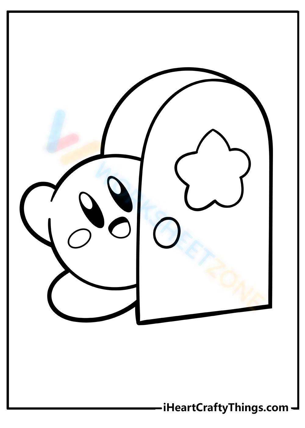 Free interactive printable coloring pages of kirby for kids