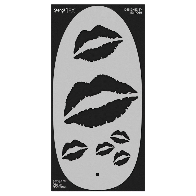 Kisses makeup stencil stencil