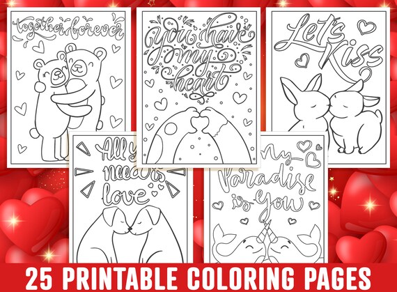 Valentines day coloring pages printable valentine coloring pages for kids boys girls teens adults valentine party activity