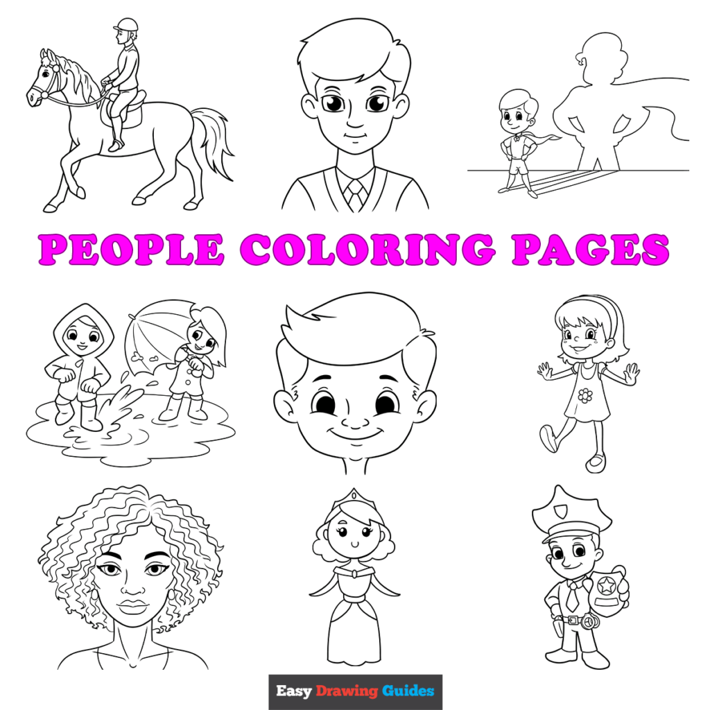 Free printable people coloring pages for kids