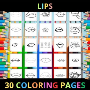 Lips coloring page