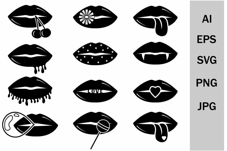 Womens lips for svg print svg kiss svg